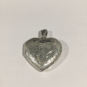 Sterling Silver 925 Heart Picture Locket Pendant